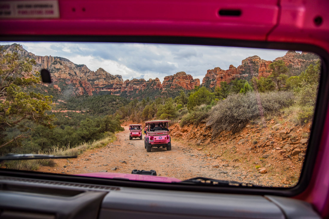 pink jeep destination adventure wedding in sedona, arizona