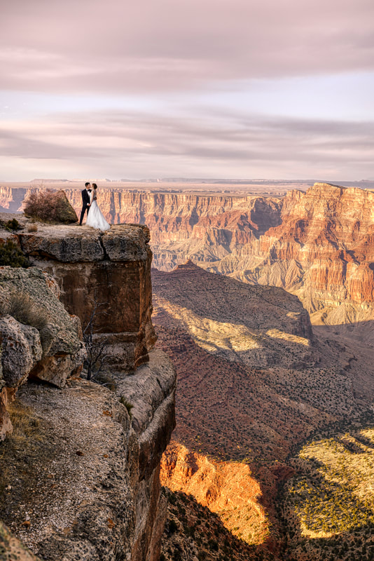 Grand Canyon sunset wedding elopement adventure package photographer