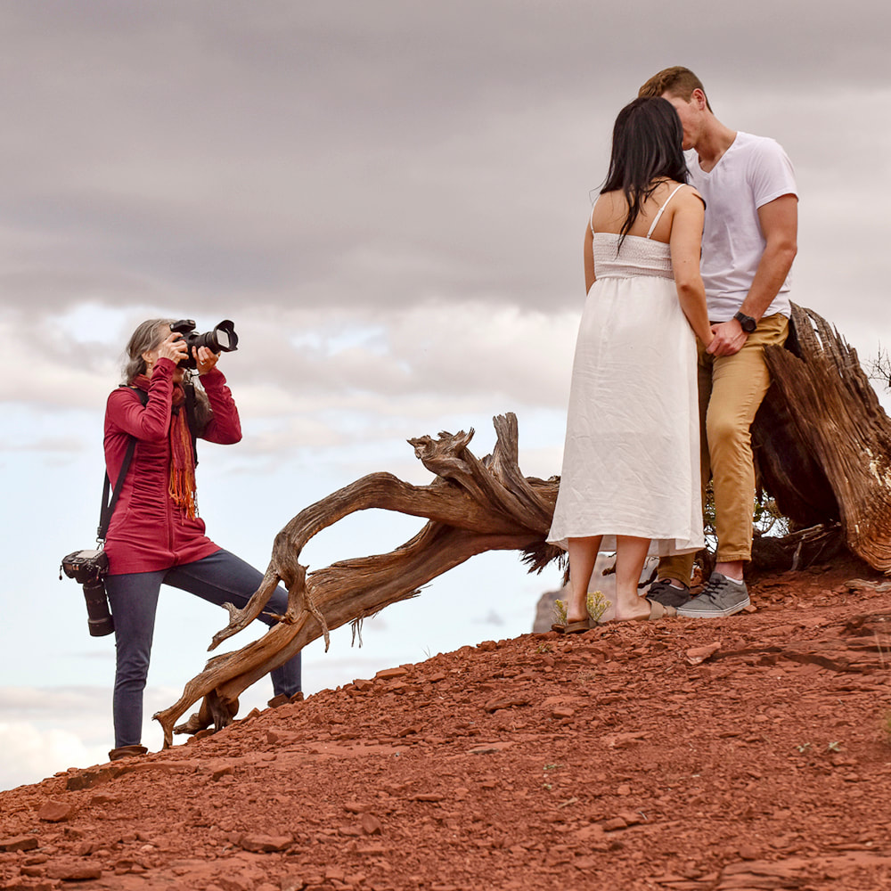 sedona surprise wedding engagement proposal photographer working